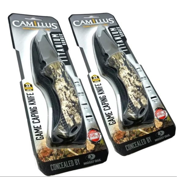 Camillus Mossy Oak Other - Camillus Game Caping Knife Sheath Camouflage Set of 2